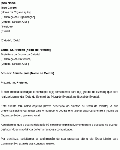 Modelo De Of cio De Convite Para O Prefeito Modelo De Of cio De Convite Para O Prefeito